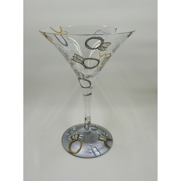 Lolita Wedding Tini Love My Martini Glass 7oz Hand-Painted - Picture 2 of 10
